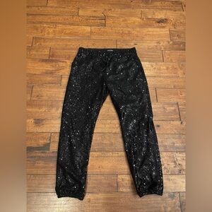 David Lerner Black sequins joggers REVOLVE sz L